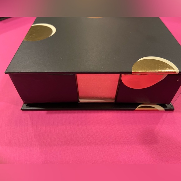 NWT! Set of kate spade note pad holder + pen 250 notes w/ gold gilded edge WHITE - Picture 13 of 16